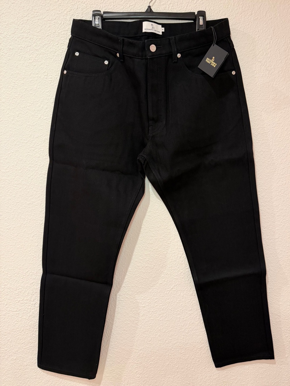 Men's Slim Straight Black Jeans - Unbranded